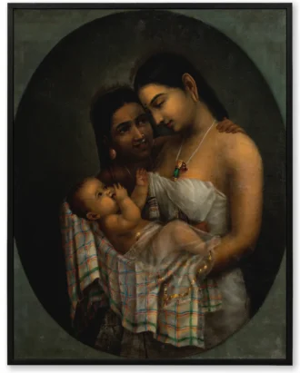 Mother & Child Classical Wall Art, Portrait Canvas