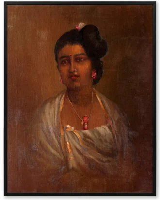 Indian Lady Classic Wall Art, Portrait Canvas