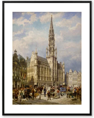 Grand Cityscape Wall Art, Classic European Canvas