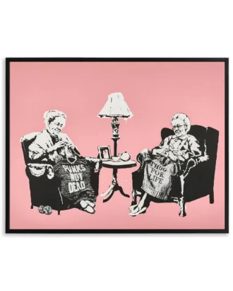 Pop Seniors Coffee Wall Art, Humor Modern Canvas