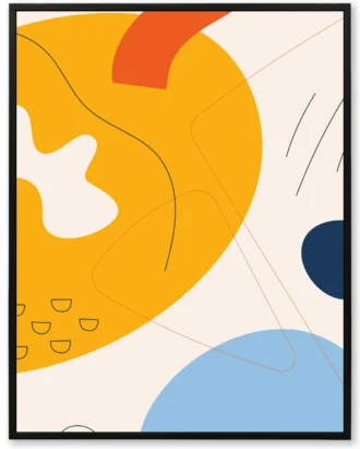 Abstract Modern Shapes Wall Art, Minimalist Canvas