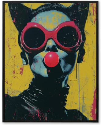 Pop Art Clown Wall Art, Modern Portrait Canvas
